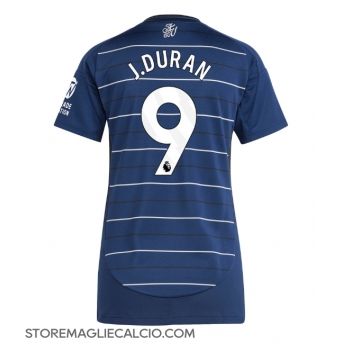 Aston Villa Jhon Duran #9 Maglia Gara Terza Repliche 2024-25 Donna Maniche Corte